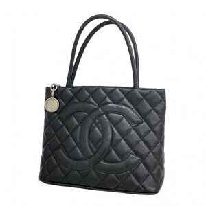 CHANEL Black Caviar Leather Reissue Tote Bag